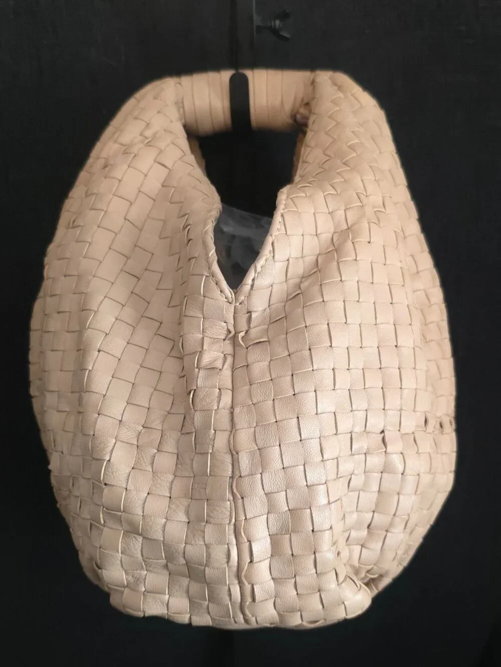 Cleobella Nia Cream Woven Leather Handbag